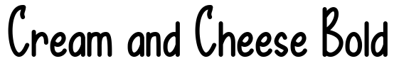 Cream and Cheese Bold Font Image