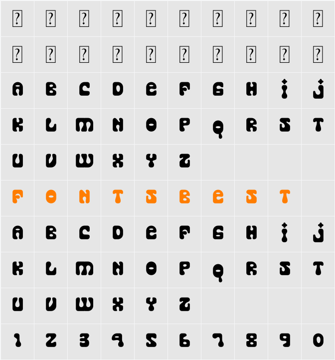 Silenate Character Map