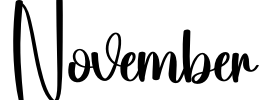 November Font Image
