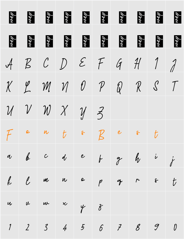 L Latinin Aja Character Map