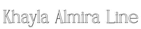 Khayla Almira Line Font Image