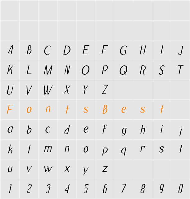 Laksmi ExtLt Character Map