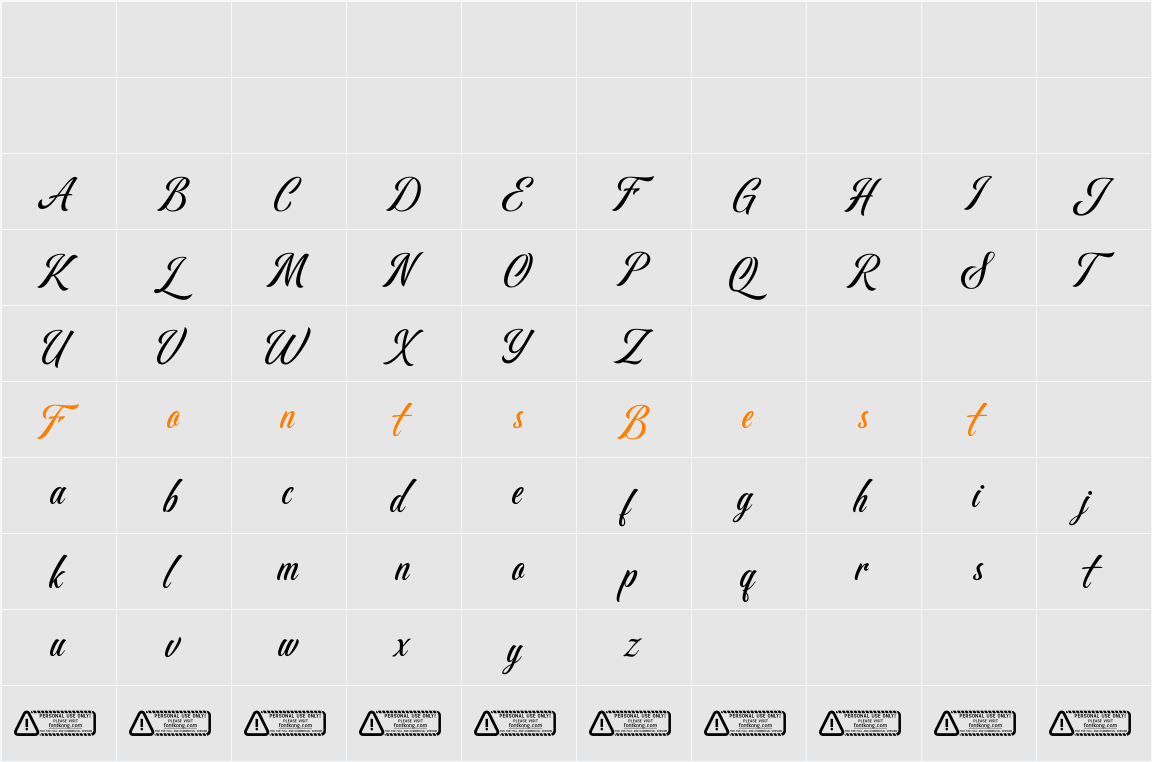 Haveday Character Map