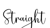 Straight Font Image