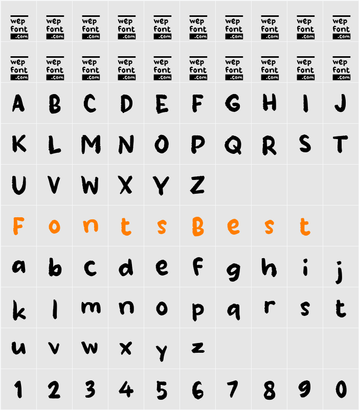 Oabeo Character Map