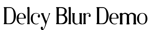 Delcy Blur Demo Font Image