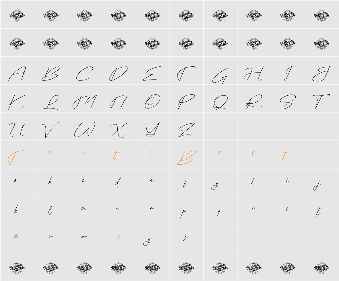 Turbolenta Sofittalia DEMO VERS Character Map