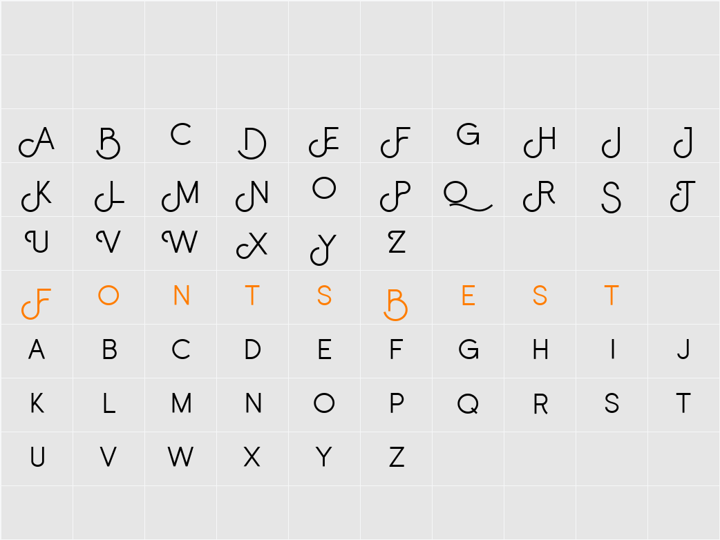Berista Character Map