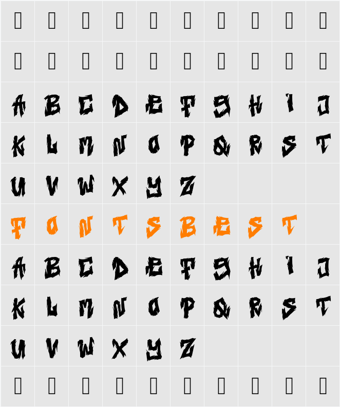 Fysrar Character Map
