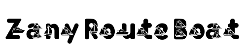 Zany Route Boat Font Image