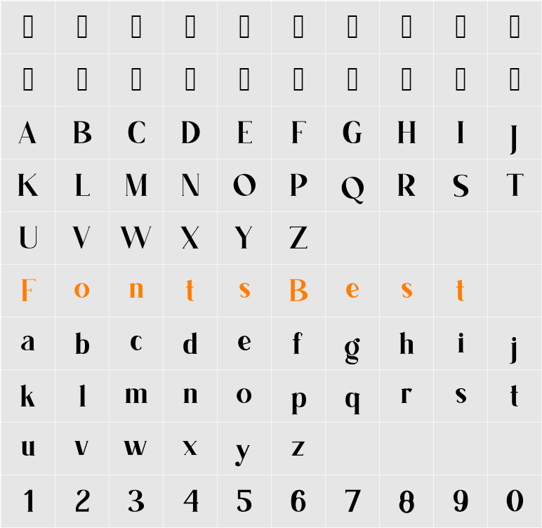 Belugia Character Map