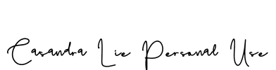 Casandra Lie Personal Use Font Image