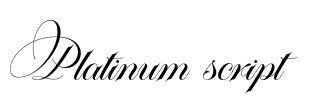 Platinum script Font Image