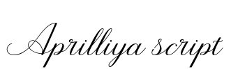 Aprilliya script Font Image