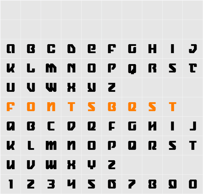 Legacy Cyborg 2 Condense Character Map