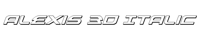 Alexis 3D Italic Font Image