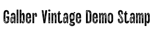 Galber Vintage Demo Stamp Font Image