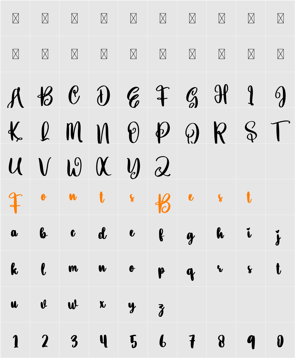 Elegant Character Map