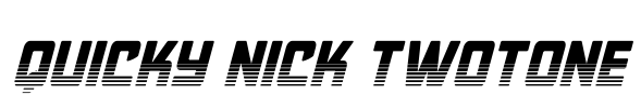 Quicky Nick Twotone Font Image