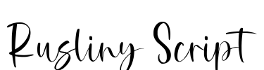 Rusliny Script Font Image