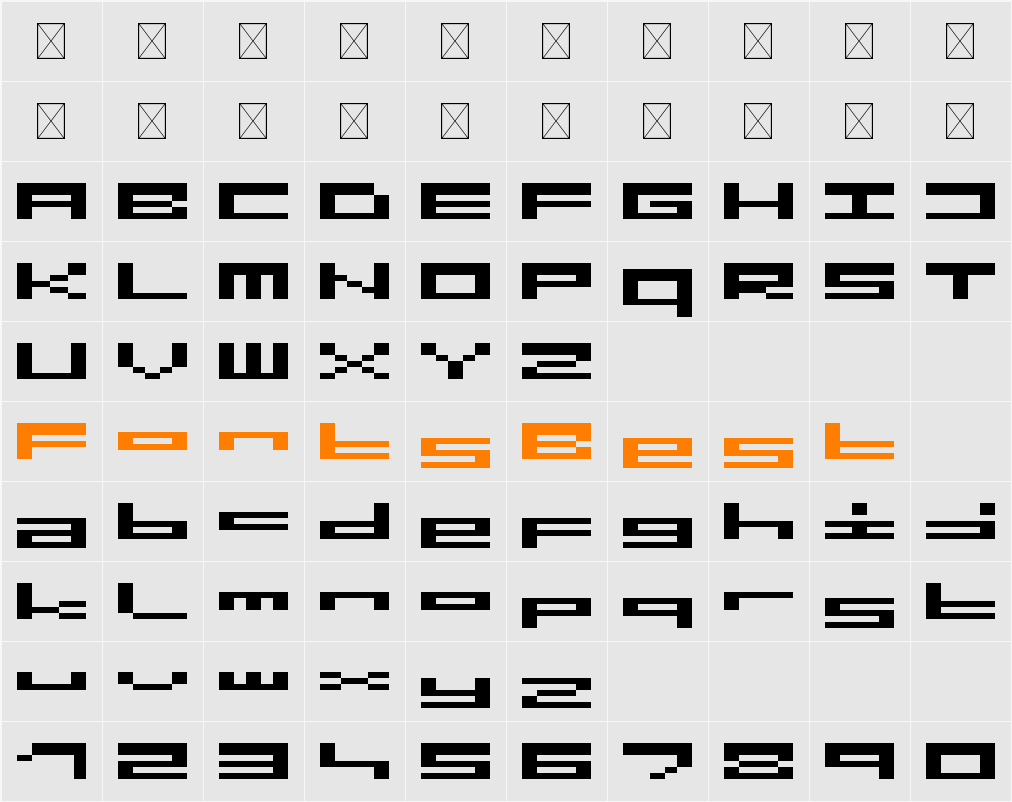 245Type Character Map