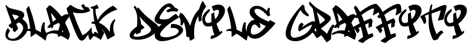 Black Devils Graffiti Font Image