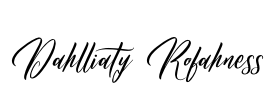 Dahlliaty Rofahness Font Image