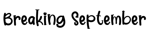 Breaking September Font Image