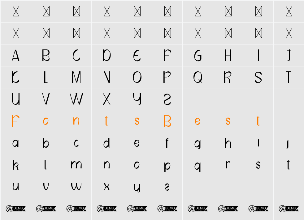 AtarolaDemo Character Map