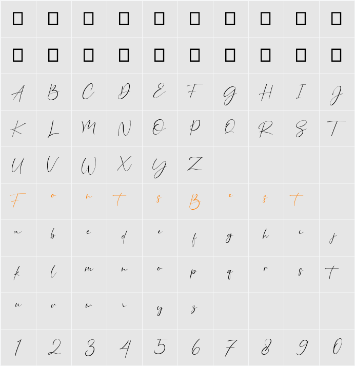 Alloystan Character Map