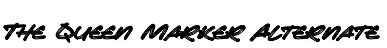 The Queen Marker Alternate Font Image