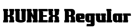 KUNEX Regular Font Image
