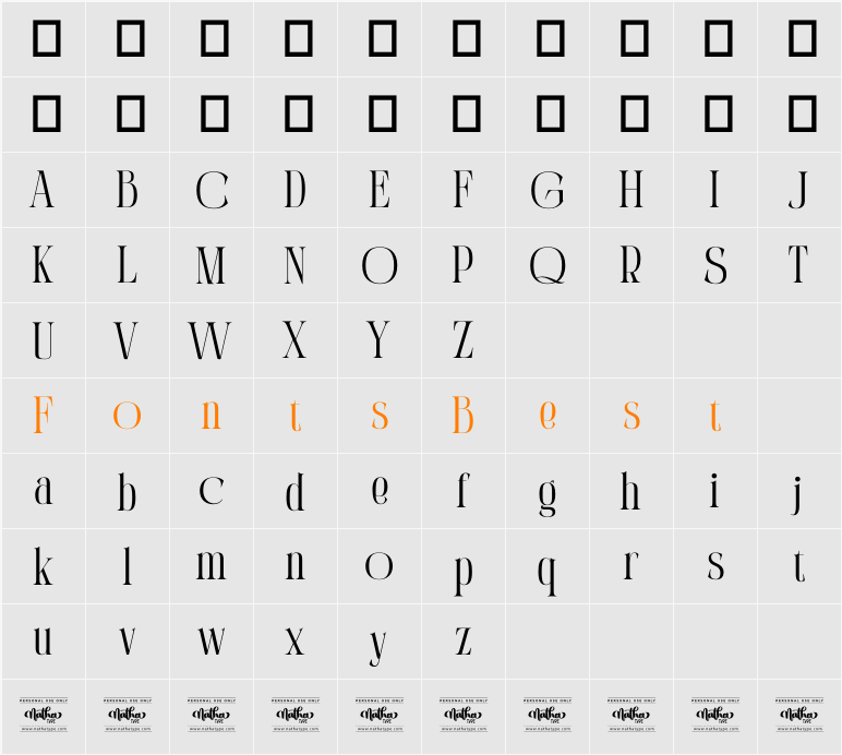 Reline Rosery Character Map