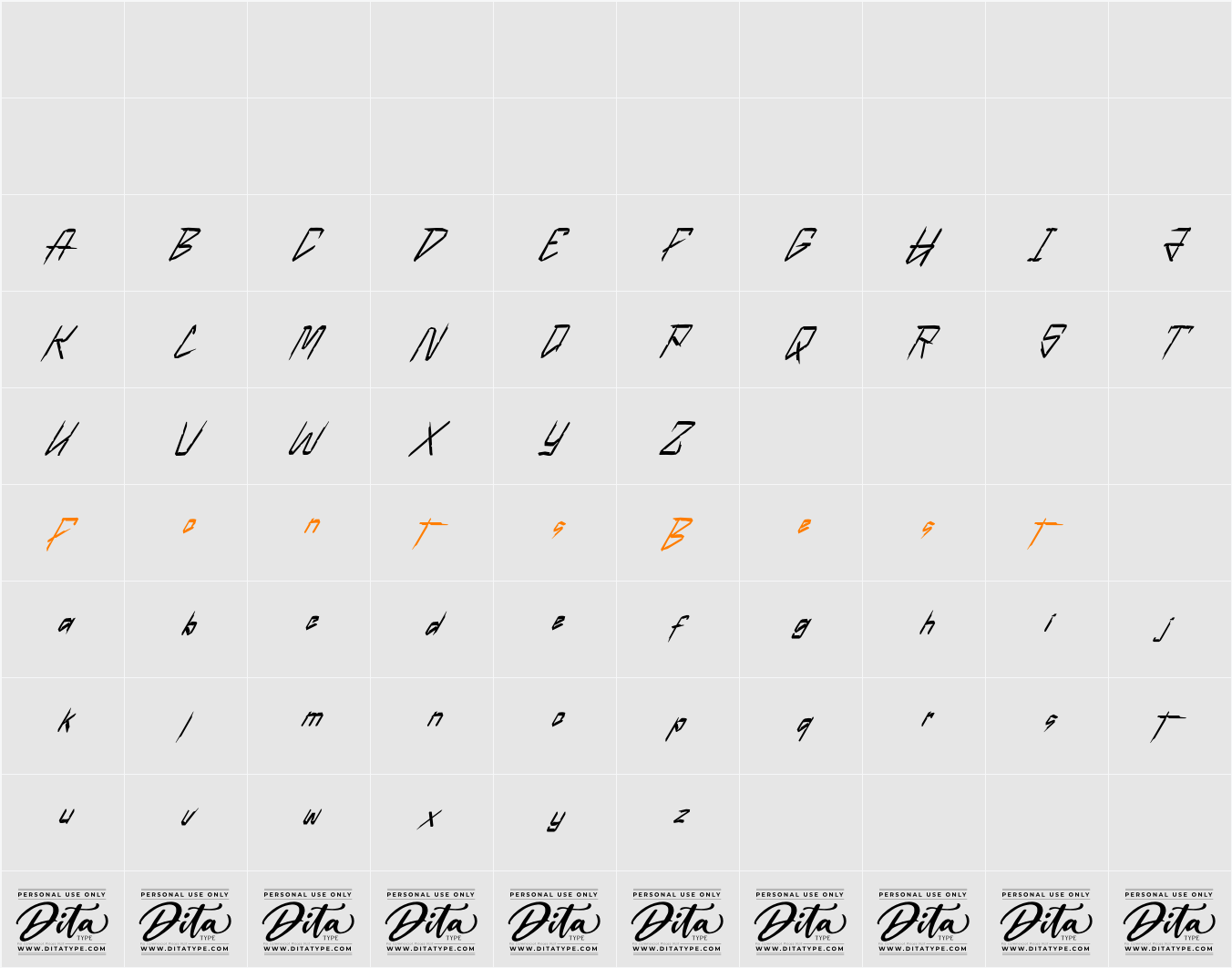 Mechline Personal Use Character Map