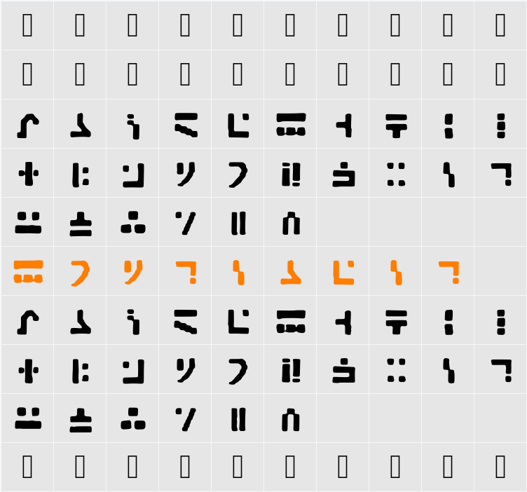 Standard Galactic Alphabet Character Map