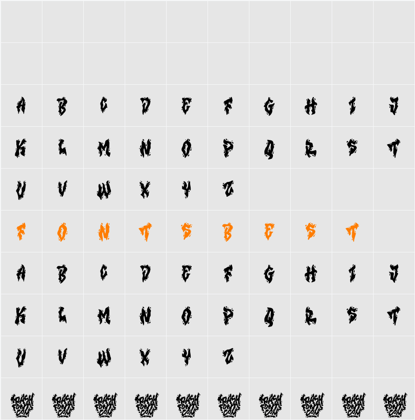 Trash Haunted DEMO Character Map