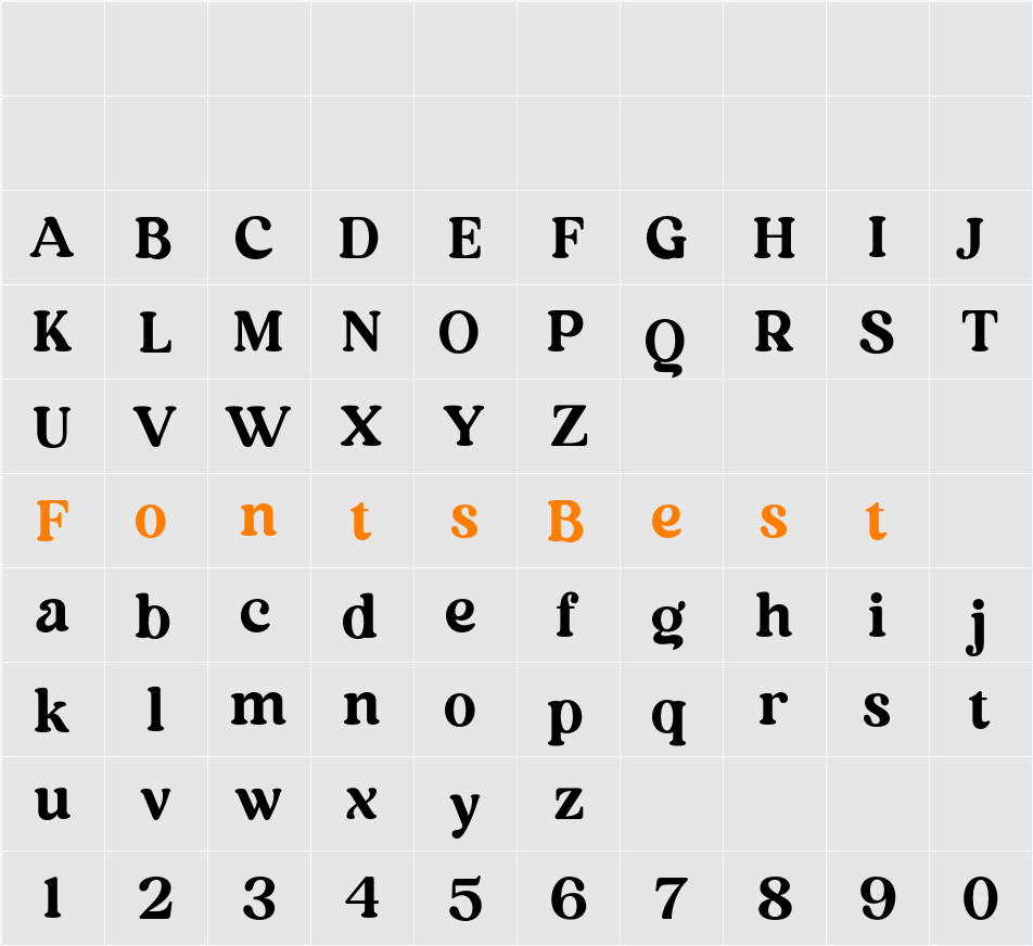 Aima Display Character Map