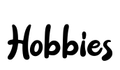 Hobbies Font Image