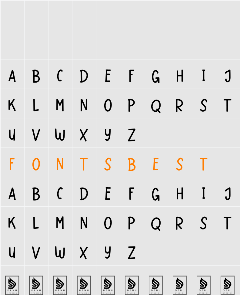 Ktty Gummy Regular Character Map