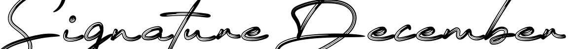 Signature December Font Image