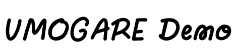 UMOGARE Demo Font Image