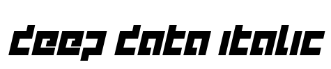 deep data italic Font Image
