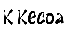 K Kecoa Font Image