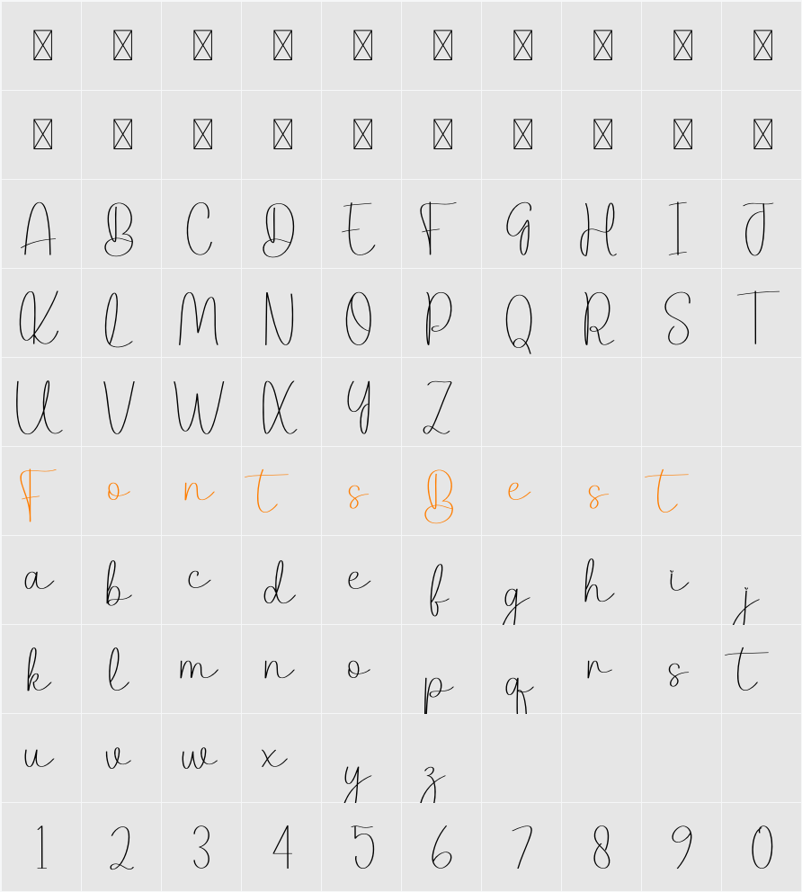 Lovely Day Character Map