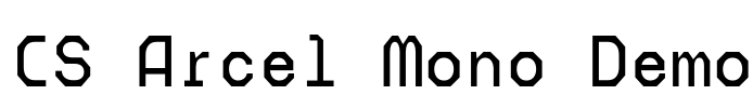 CS Arcel Mono Demo Font Image