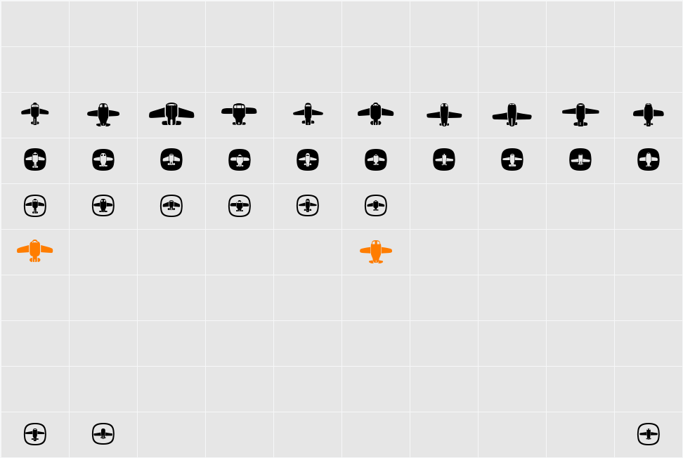 Airplanes Character Map
