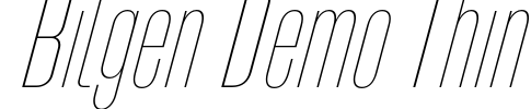 Bilgen Demo Thin Font Image