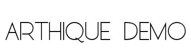 ARTHIQUE DEMO Font Image