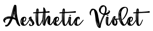 Aesthetic Violet Font Image