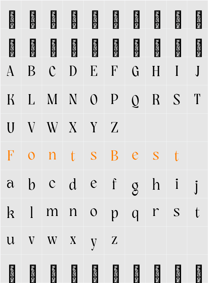 Rogik Light Character Map